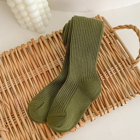 YYYTop Soft Tights for Kids Lightweight Crew Socks Toddler Seamless Knit Leggings Tights for Baby Girls Winter Knit Warm Newborn Pants Little Girls Cotton Pantyhose 3-8T