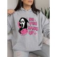 thumbnail image 3 of Sudadera Con Capucha Y Bolsillo De Canguro Con Estampado De Fantasmas, Sudadera Con Capucha Informal De Manga Larga Con Cordón, Ropa De Mujer, 3 of 4