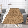 thumbnail image 2 of XMXT Throw Blanket, Coffee Pencil Print Machine Washable Blankets for Sofa, 50 x 40 inches, 2 of 9
