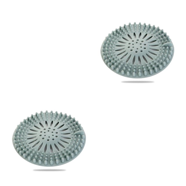 Billuyoard Filtro de fregadero de alcantarillado Colador de pelo reciclado Colector antiobstrucción Verde Azul 2piezas