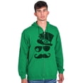 thumbnail image 5 of St Patricks Day Irish Leprechaun Zip Up Hoodie Men's Women's Brisco Brands S, 5 of 6