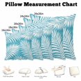 thumbnail image 5 of Throw Pillow Covers, Turquoise Palm Leaf 16x16 Pillow Covers for Couch/Sofa/Bed, Summer Coastal Botanical Tropical Decorative Square Linen Cushion Pillowcase for Home Decor, 5 of 9