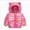 Red, variant on Winter Jacket for Girls 6 12 18 24 Months 3T 4T 5T Puffer Jacket Kids Warm Zip Up Outerwear School Casual Shiny Jacket for Toddler Outwear Pink Jacket