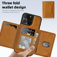 thumbnail image 3 of Wallet Case for iPhone 14 Pro Compatible with Mag-Safe for Men Women, Detachable Magnetic 2-in-1 PU Leather Wallet Phone Case Cover with Folio Card Slot Holder for iPhone 14 Pro, Brown, 3 of 10