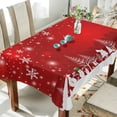 thumbnail image 5 of GZHJMY Christmas Tree Snowman Rectangle Tablecloth for Kitchen Dining Room Party Table Cover Home Decor 60"(W) x 108"(L), 5 of 7