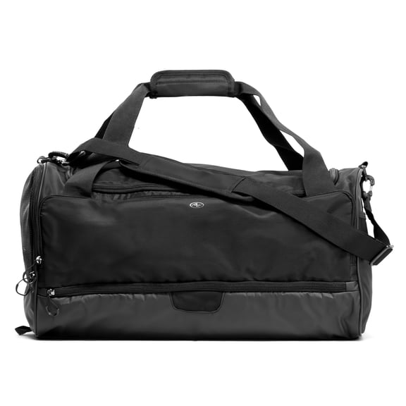 Athletic Works Shoe Compartment Sports Duffel Bag, Black