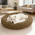 thumbnail image 4 of Orthopedic Donut Dog Bed with Removable Cover, Calming Round Pet Bed for Medium Dogs with Anti- Bottom, Washable Fur Cat Bed for Anxious Pets and Puppies, 4 of 4
