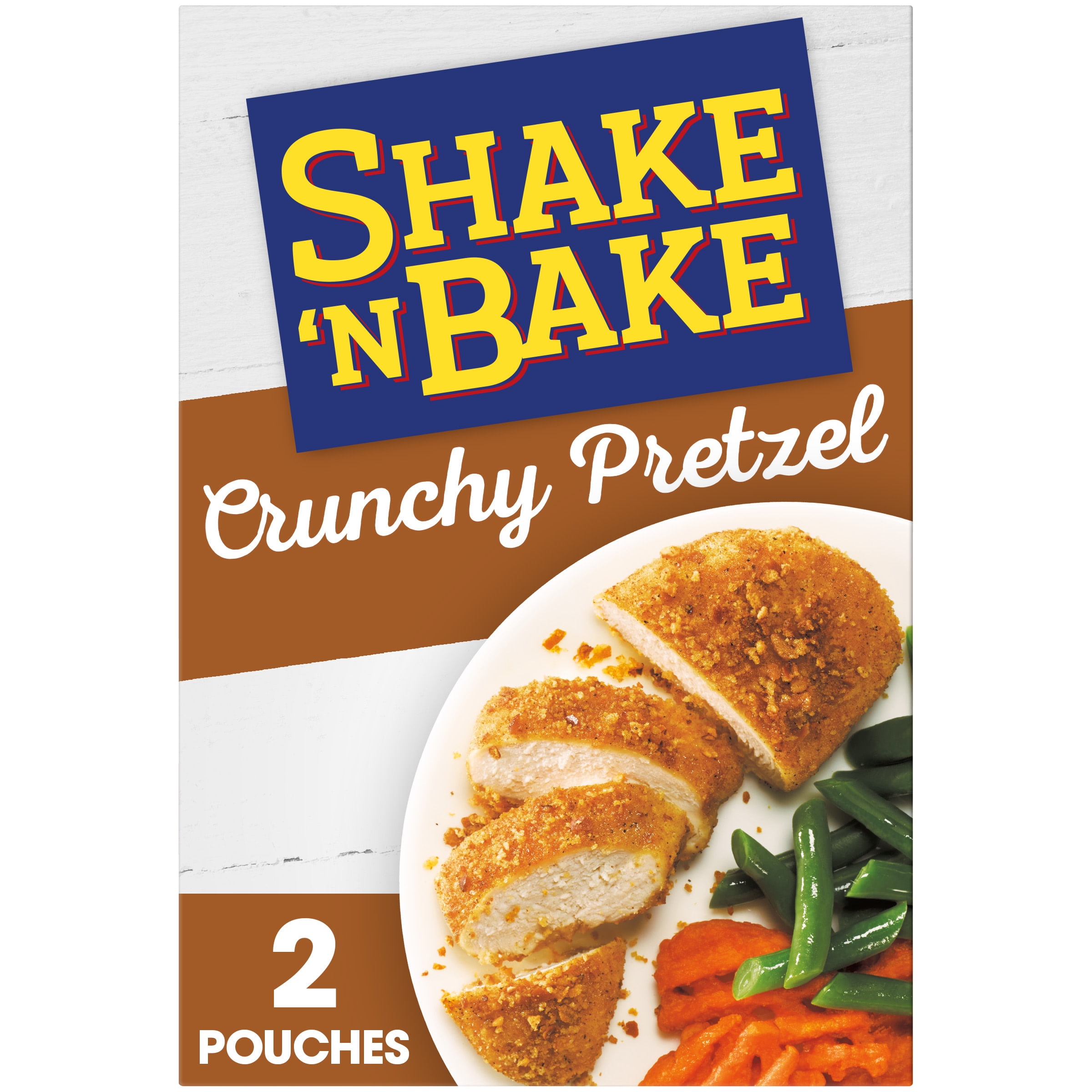 Shake 'N Bake Crunchy Pretzel Seasoned Coating Mix, 4.6 oz Box, 2 ct Packets