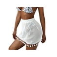 thumbnail image 2 of Women's Swimsuit Bikini Cover Up Crochet Knitted Beach Mini Skirt with Tassels, 2 of 6