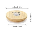 thumbnail image 3 of Wooden Replacement Lids with Straw Hole - Universal Fit for Regular Mouth Glass Cups and Can Containers - Khaki, 3 of 9