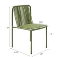 thumbnail image 4 of Christopher Knight Home Modern Rattan Patio Dining Chairs, Metal Frame, Green, Set of 2, 4 of 12