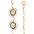 thumbnail image 3 of CTM Circle Stone Beaded Concho Gold Chain Belt Adjustable (Women), 3 of 3