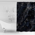 thumbnail image 2 of Marble Texture Shower Curtain Set ，Waterproof Fabric Shower Curtains Star Sky White Dot Black Marble Shower Curtains for Bathroom,Bathroom Decor 72"x84", 2 of 6