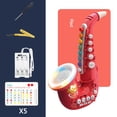 thumbnail image 3 of Jouets Éducatifs de Saxophone Recharge USB Simulation Saxophone à 8 Notes Instrument de Musique Jouets Éducatifs Jouets Musicaux pour Cadeau Débutants Bébé, Saxophone Rouge, 3 of 8