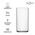 thumbnail image 4 of Luigi Bormioli Top Class 11.75 oz Highball Glasses, Set of 6 - Italian Tall Drinking Glasses for Cocktails, Water, Juice - Durable Lead-Free Crystal Drinkware with Reinforced Rims, Modern Glassware, 4 of 8