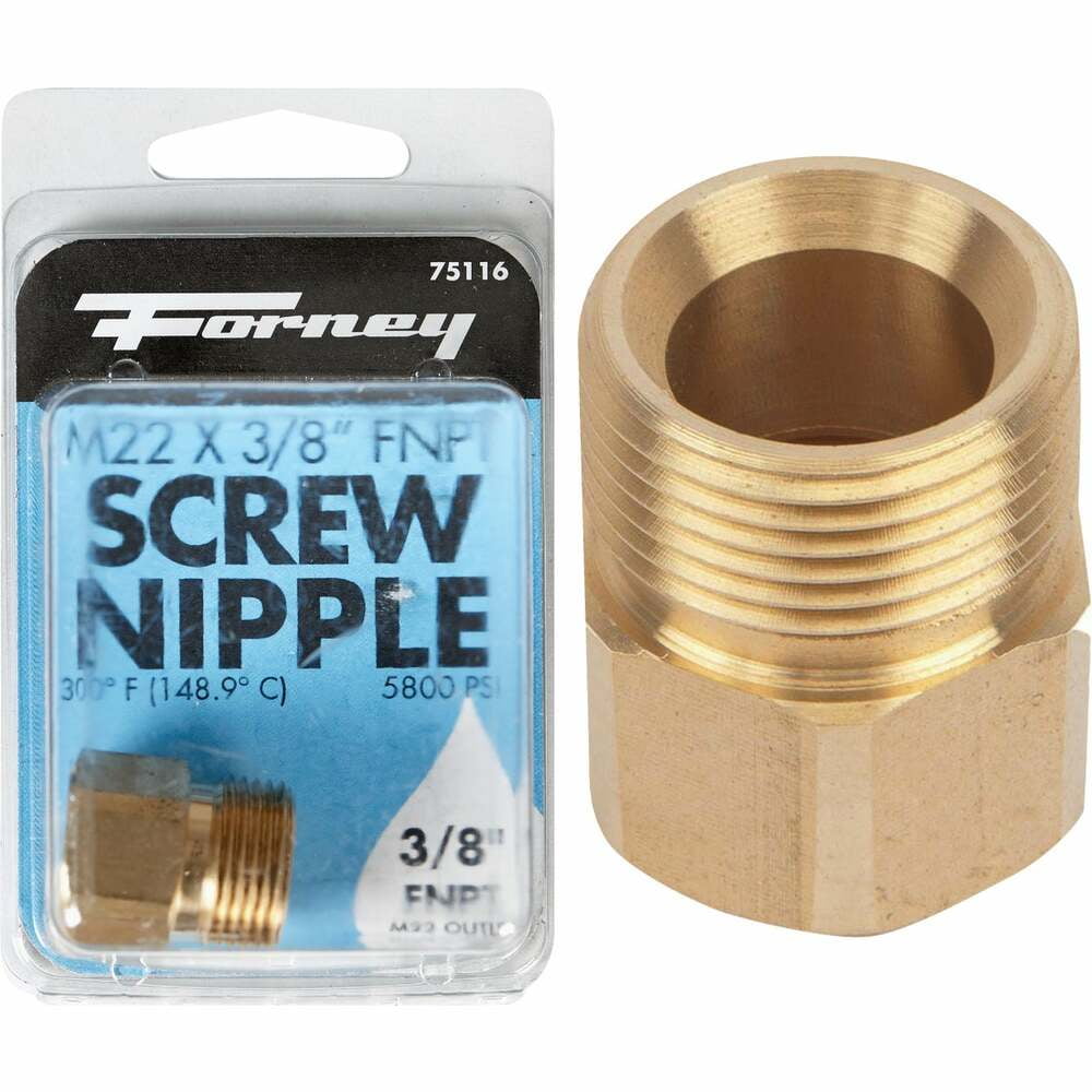M22M-by-3/8-Inch Female Screw Nipple Forney 75116 Pressure Washer Accessories 