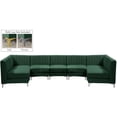 thumbnail image 3 of Meridian Furniture Alina Green Velvet Modular Sectional, 3 of 15