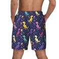 thumbnail image 2 of Lsque Mens Swim Trunks Colorful Dinosaur Pattern - Bathing Suit Compression Liner - Beach Swim Shorts Swimwear - (S-3XL) - Stretch Quick Dry -Medium, 2 of 9