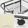 thumbnail image 3 of Narrow Laundry Cart with Wheels,3 Baskets and 45L Laundry Bag Metal Rolling Cart for Small Space,Laundry Room Organization and Storage for Bathroom Living Room Apartment Dorm, 3 of 7