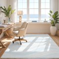 thumbnail image 3 of Design&I 5'x7' Washable Area Rug Snag-Free, Skid-Resistant Ocean Nautical Themed Gentle Curving Motifs Tones Asymmetric for Dining Room, Under Table, Home Office, 3 of 7
