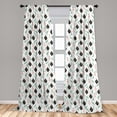 thumbnail image 4 of Ambesonne Contemporary Artwork Curtains, Lemon Pattern, Pair of 28"x95", Charcoal Grey Seafoam, 4 of 4