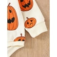 thumbnail image 5 of Sedceaty Halloween Infant Loose Romper, Baby Girls Boys Cartoon Pumpkin Printing Round Collar Long Sleeve Jumpsuit Casual Clothes, 5 of 8