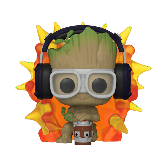 Funko Pop! Marvel: I Am Groot - Groot with Detonator Vinyl Bobblehead
