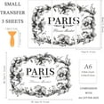 thumbnail image 2 of 3pcs/Set Paris Flower Rub on Transfers for Furniture and Crafts 6x12 Inch Vintage Theme Furniture Transfer Sticker Decals Transfer Stickers Rub on Decals for Wood Furniture Home Decoration Colorful, 2 of 9