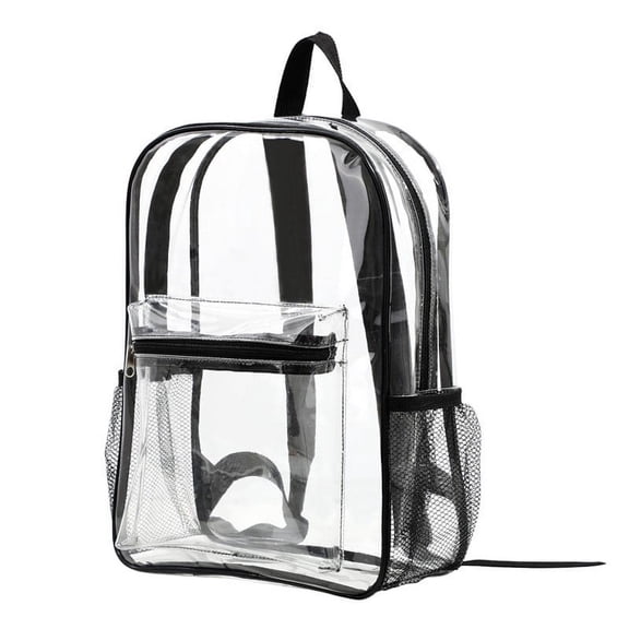 GDEGE Heavy Duty Clear Transparent Backpack See Through Bookbag with Multi Color Choices for School Sports Stadium Fashion Crossbody Bag Women for Daily Use Travel Work