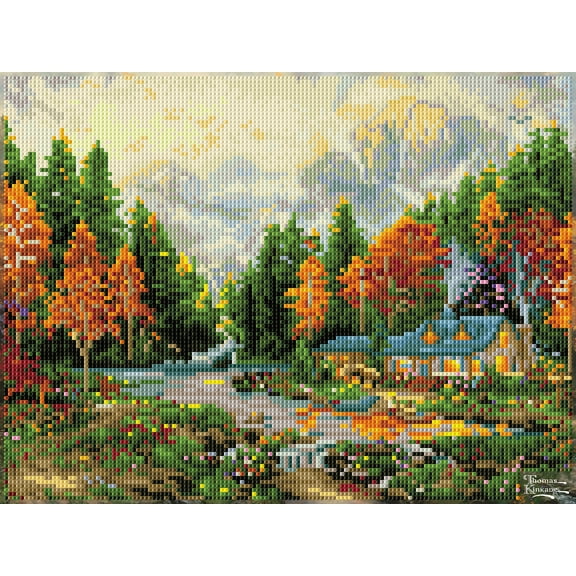 DIAMOND DOTZ® Evening at Autumn Lake Special Edition Diamond Painting Kit