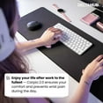 thumbnail image 2 of DELTAHUB Carpio 2.0 - Left-Handed Truly Ergonomic Wrist Rest for Mouse, Carpal Tunnel Support, Pain Relief, Anti-Fatigue, Easy Glide, Sleek, Office Computer, Laptop, Gaming - Small, White, 2 of 9
