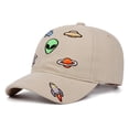 thumbnail image 2 of Jinhomg Space Embroidered Toddler Baseball Cap Boy Sun Protection Hats Kids Washed Cotton Funny Hats Adjustable Cute Caps for 2-6 Years,Beige, 2 of 6