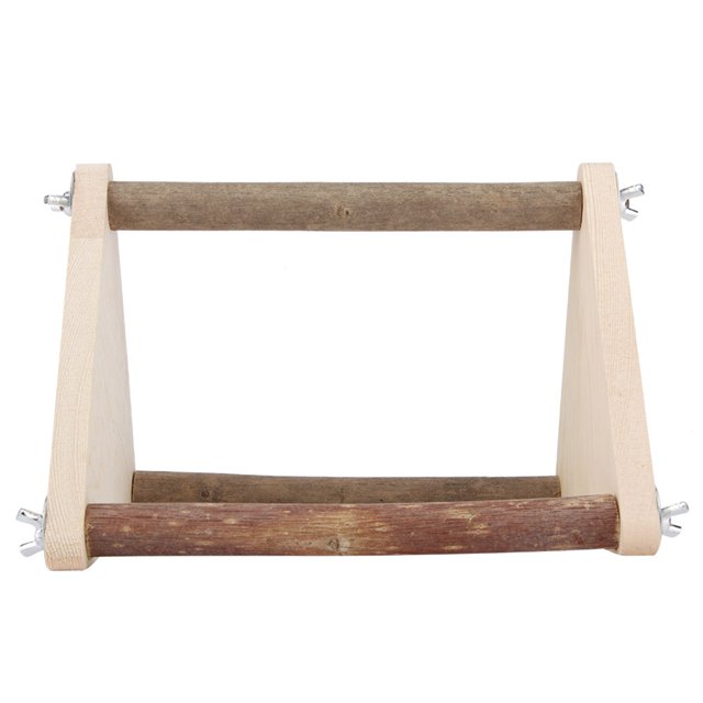 Juguetes de Percha para Pájaros ANGGREK Soporte de Madera Pequeño 21,5 x 16,5 x 14 cm