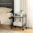 thumbnail image 4 of SunnyPoint Minimalist Style Utility Rolling Shelf Cart (BLK), 4 of 6
