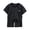 Black, variant on Toddler Boys Casual Striped Outfits Breathable Short Sleeved T Shirt Shorts Set, Sizes 3-4T