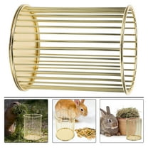 LEORX Hay Holder for Rabbits Hay Feeder Iron Golden 1Pcs