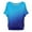 Blue, variant on Womens Tops Oversized Shirt with Batwing Sleeves Short Sleeve Crew Neck Colorful Oversized Tshirts for Women Blue L