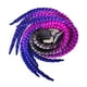 thumbnail image 3 of Trenzas con casco para mujer, cola de caballo de motocicleta, degradado sucio, estilo punk Negro Violeta Azul, 3 of 8