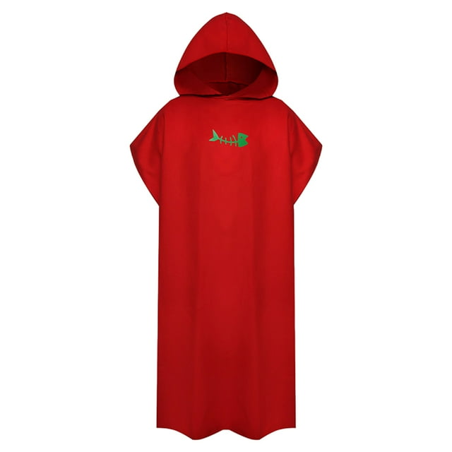 Becaristey Hooded Towel Poncho For Easy And Convenient Changing Changing Towel Robe With Hood Changing Robe red