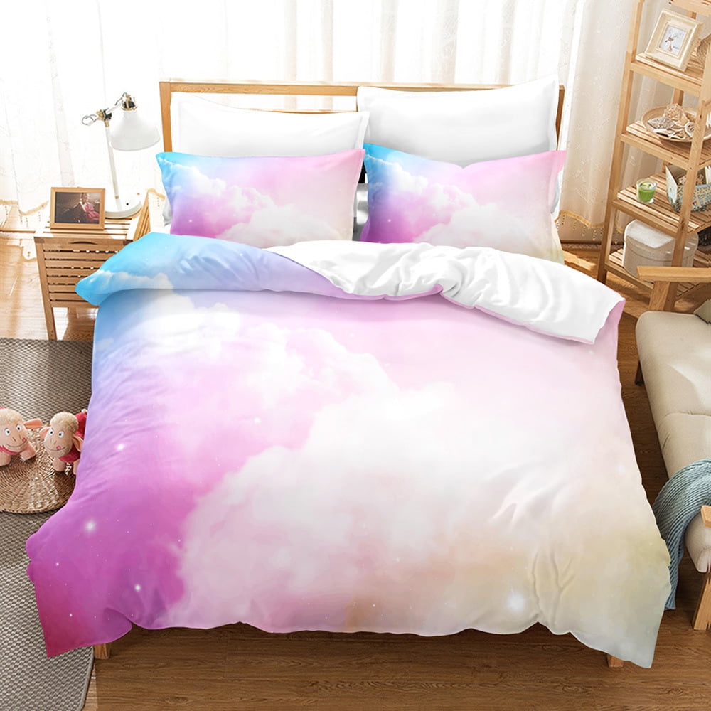 Bedding for Teens Girls Colorful Clouds Duvet Cover Kids Twin Tie Dye ...