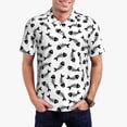 thumbnail image 1 of Fotbe Fish Bone Pattern Men’s Golf Polo Shirt – Breathable Performance Golf Shirt with Button-Down Collar-Large, 1 of 6