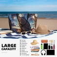 thumbnail image 5 of Honeii Night Sky Bald Eagle for Tote Bag with Adjustable Strap,Beach Bag, Waterproof Sandproof Beach Tote Bag, Large Capacity Foldable Beach Bags, 5 of 7
