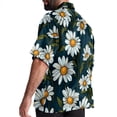 thumbnail image 3 of Daisy Men's Short Sleeve Beach Shirts Poplin Spread Collar Tops Casual Printed Button Down Summer Unisex, 3 of 6