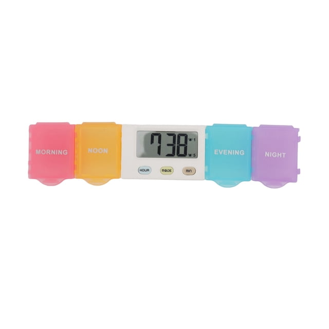 <p>Portable Tablet Box, Electronic Medicine Box Detachable Clear Marking Alarm Reminder Plastic Washable With Timer For Elderly For Home</p>