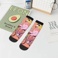 thumbnail image 5 of Uemuo Flamingo Riding a Bicycle Printed Crew Socks, Moisture-Wicking Socks, Athletic Socks for Men Breathable Cushion Socks Casual Sport Socks for Running Traveling, 5 of 6
