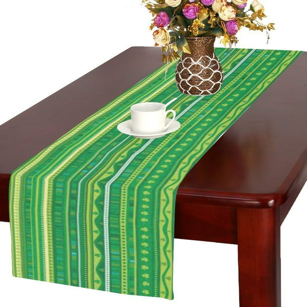 Download MYPOP Green Clover Table Runner Placemat 16x72 inches ...