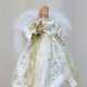 thumbnail image 4 of Angel Christmas Tree Topper Ornament with White Feather Wings Xmas Trees Topper Star for Home Holiday Party Trees Decorations, 4 of 5