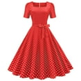 thumbnail image 2 of JINMGG Dresses for Women 2026 ,Women Short Sleeve 1950s Housewife Evening Party Prom Dress, 2 of 9