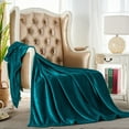 thumbnail image 4 of JML Microlight Ultra Soft Plush Throw Blanket Solid Teal Solid Color, 4 of 5