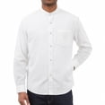 thumbnail image 4 of Admvng Men's Dress Shirt Long Sleeve Collar Stretch Slim Fit Solid Business Button Down Daily Shirts, 4 of 5